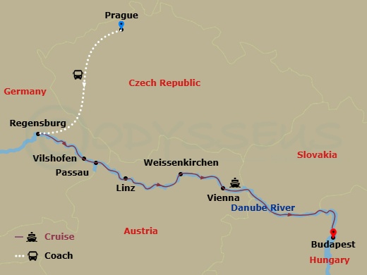 Itinerary map