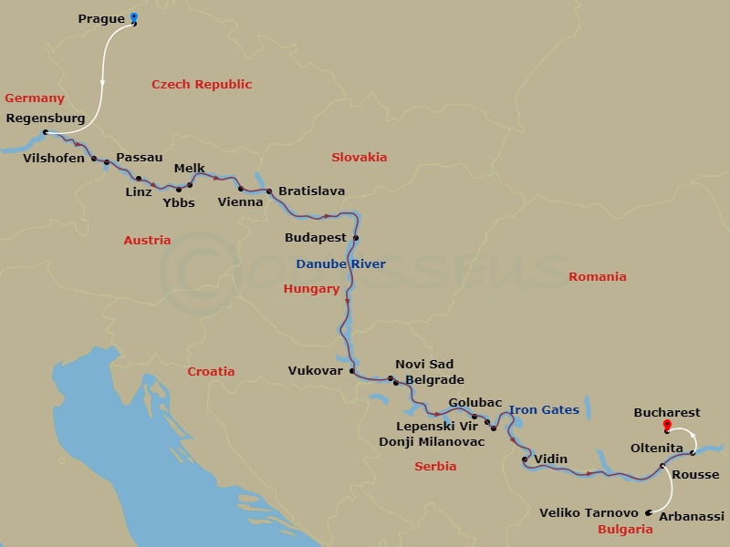 Itinerary map