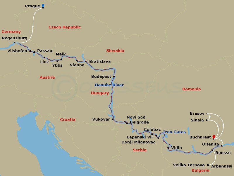Itinerary map