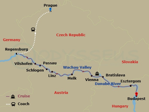 Itinerary map