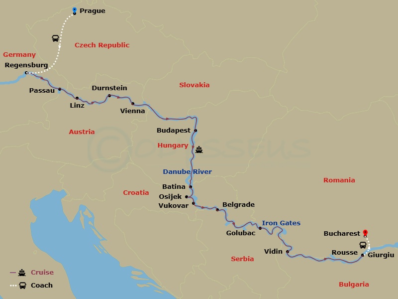 Itinerary map