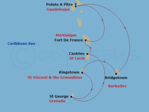 Itinerary map