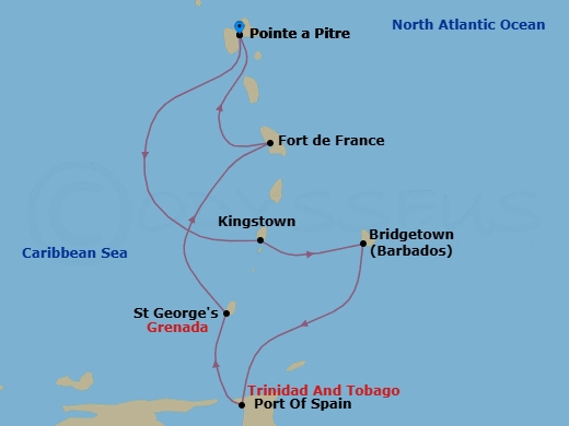 Itinerary map