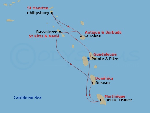 Itinerary map