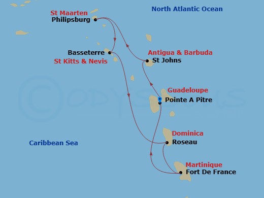 Itinerary map