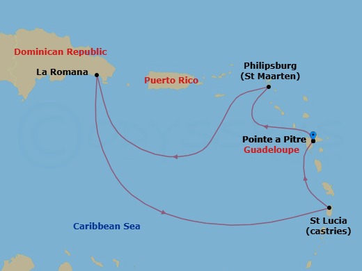 Itinerary map