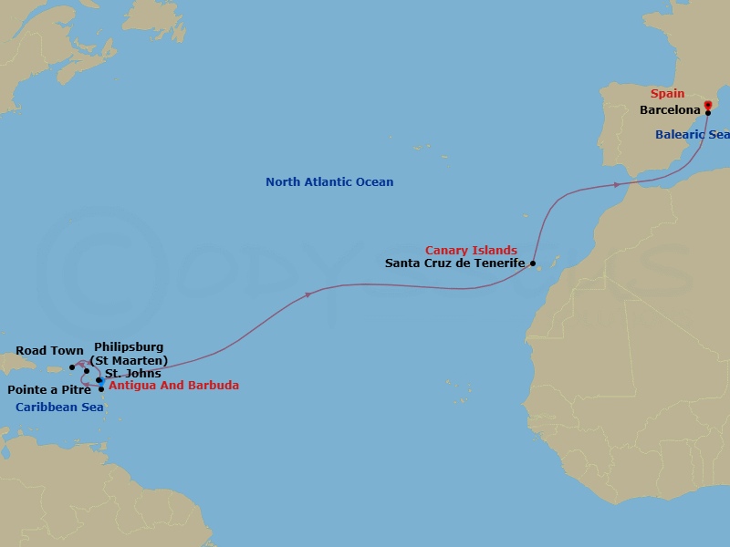 Itinerary map