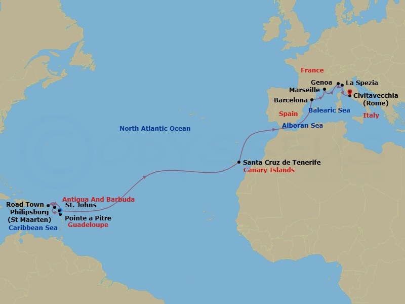 Itinerary map
