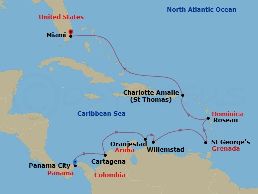 Itinerary map