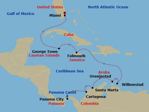 Itinerary map