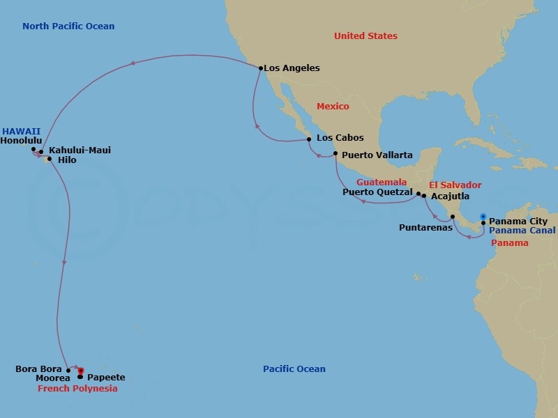 Itinerary map