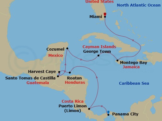 Itinerary map