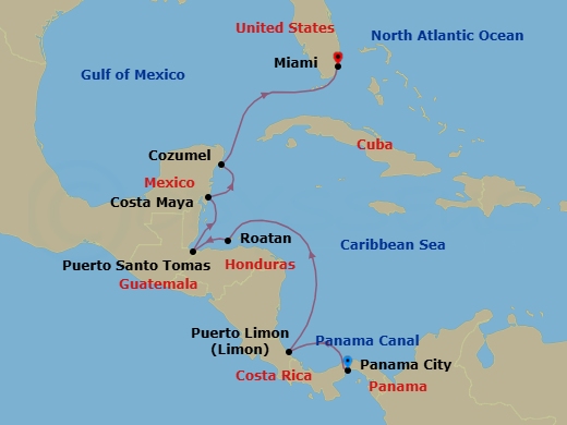 Itinerary map