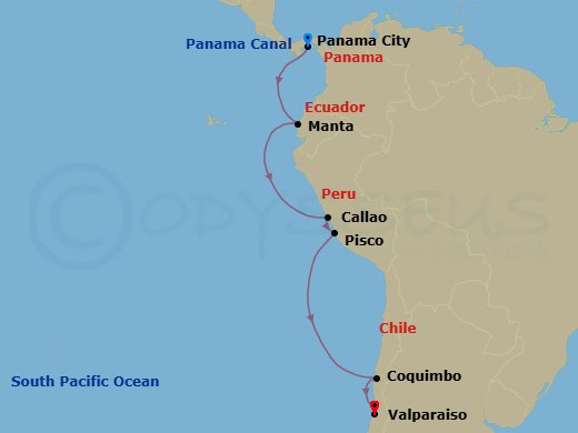 Itinerary map