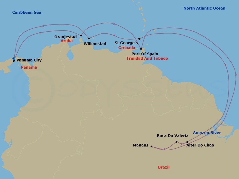 Itinerary map