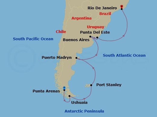 Itinerary map
