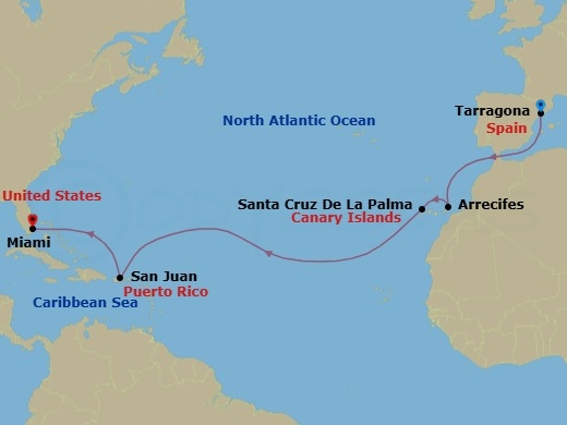 Itinerary map