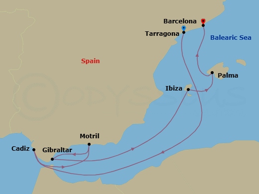Itinerary map