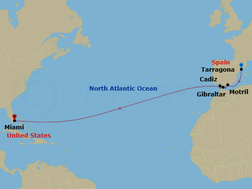 Itinerary map