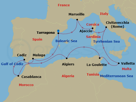 Itinerary map