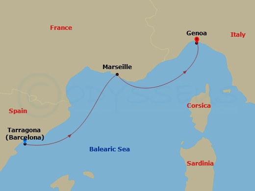 Itinerary map