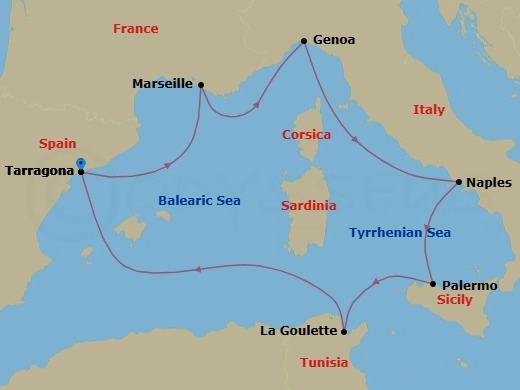 Itinerary map
