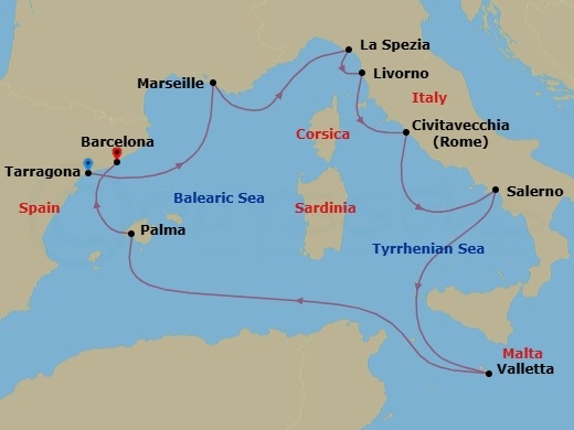 Itinerary map