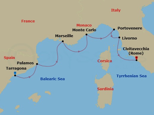 Itinerary map