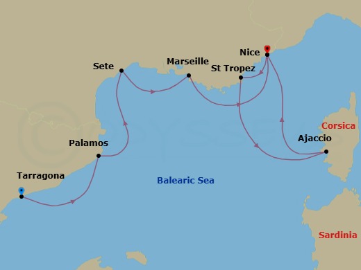 Itinerary map