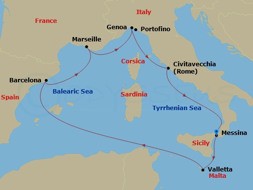 Itinerary map