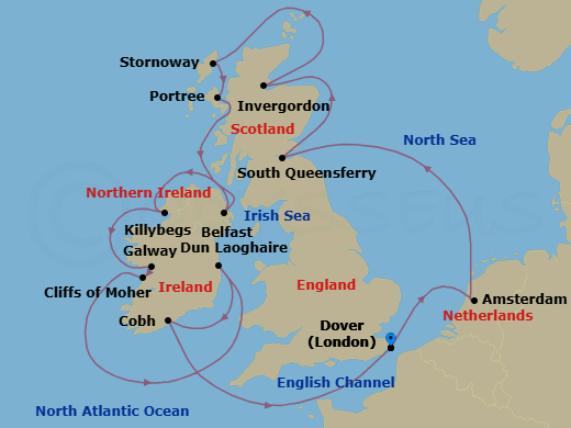 Itinerary map