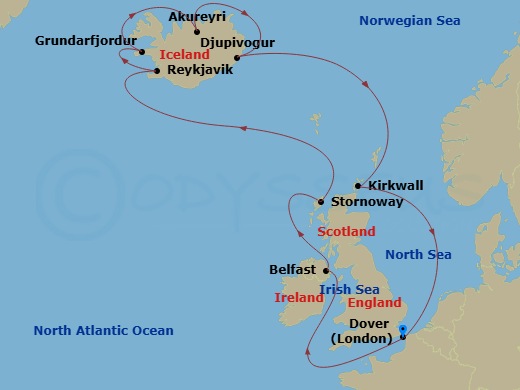 Itinerary map