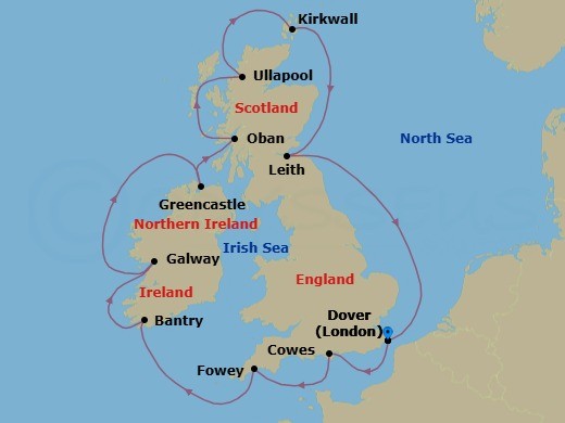 Itinerary map