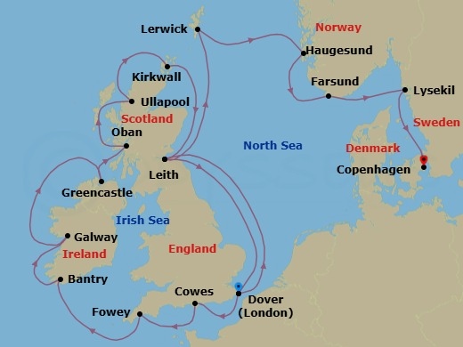 Itinerary map