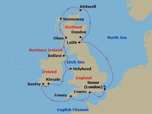Itinerary map