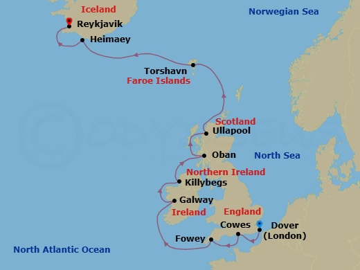 Itinerary map