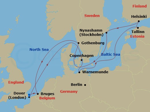 Itinerary map