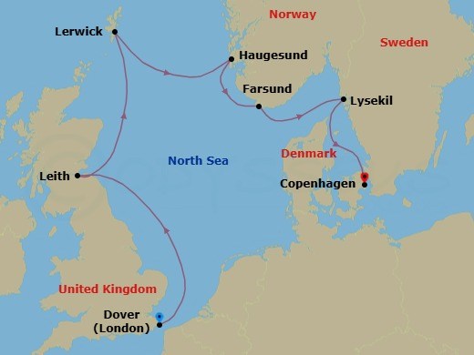 Itinerary map