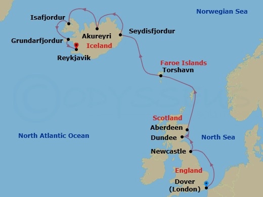 Itinerary map