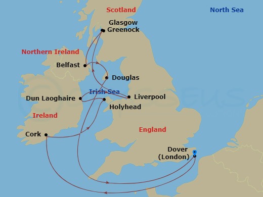 Itinerary map