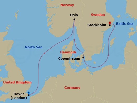 Itinerary map