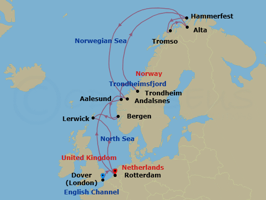 Itinerary map