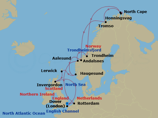 Itinerary map