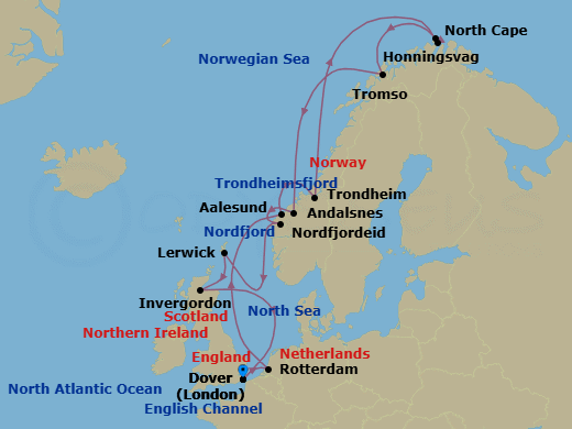 Itinerary map