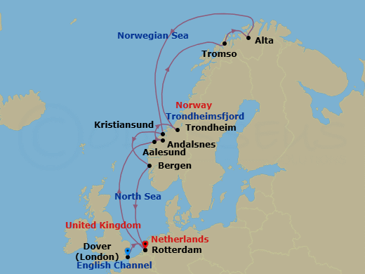 Itinerary map