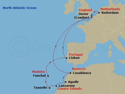 Itinerary map