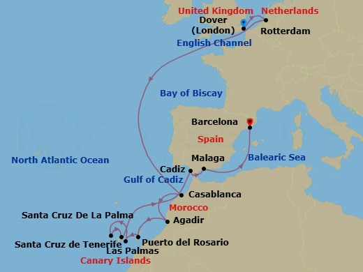 Itinerary map