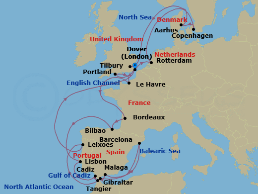 Itinerary map