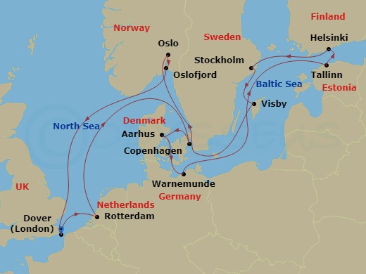 Itinerary map