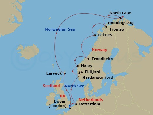 Itinerary map